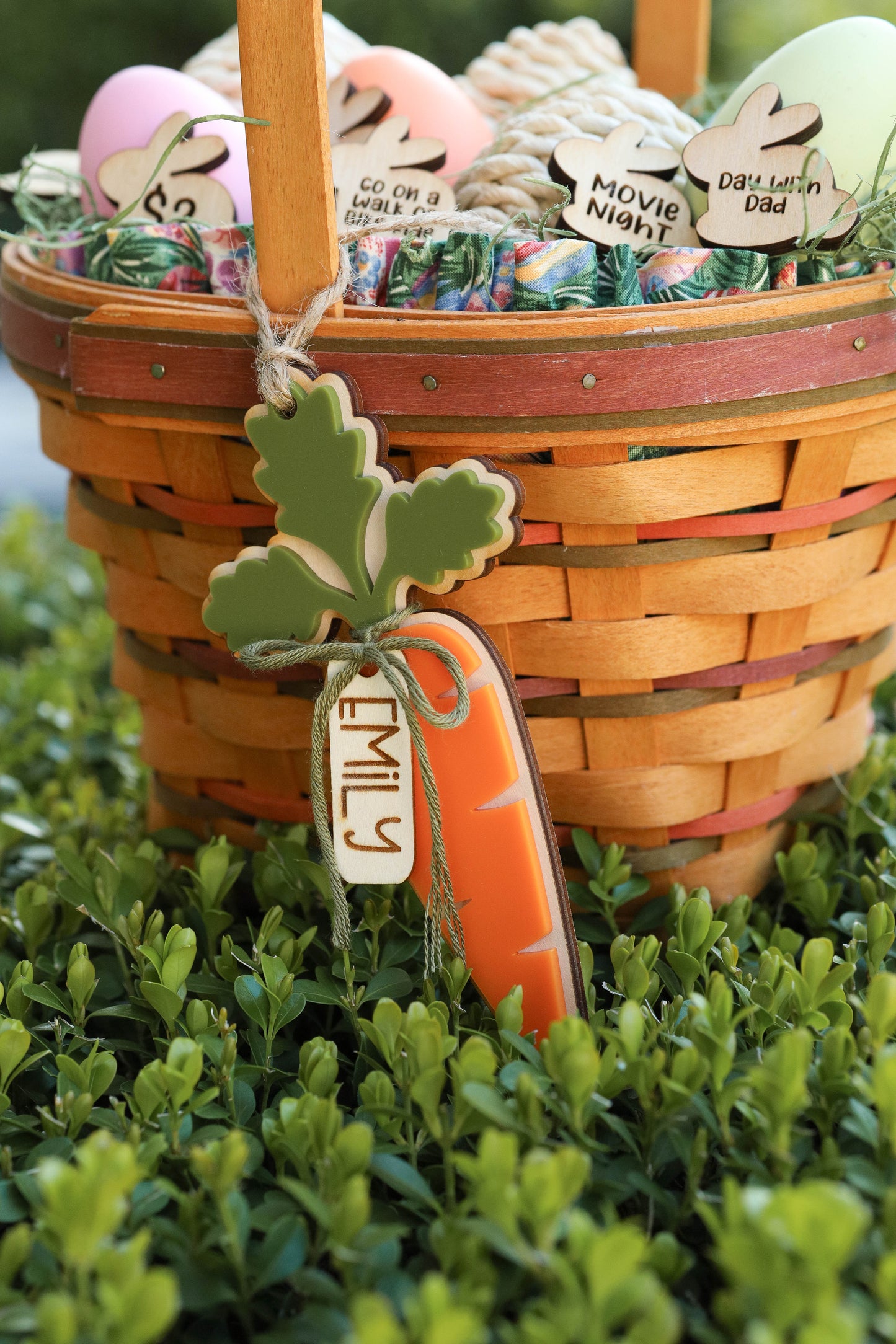 Carrot Easter Basket Tag