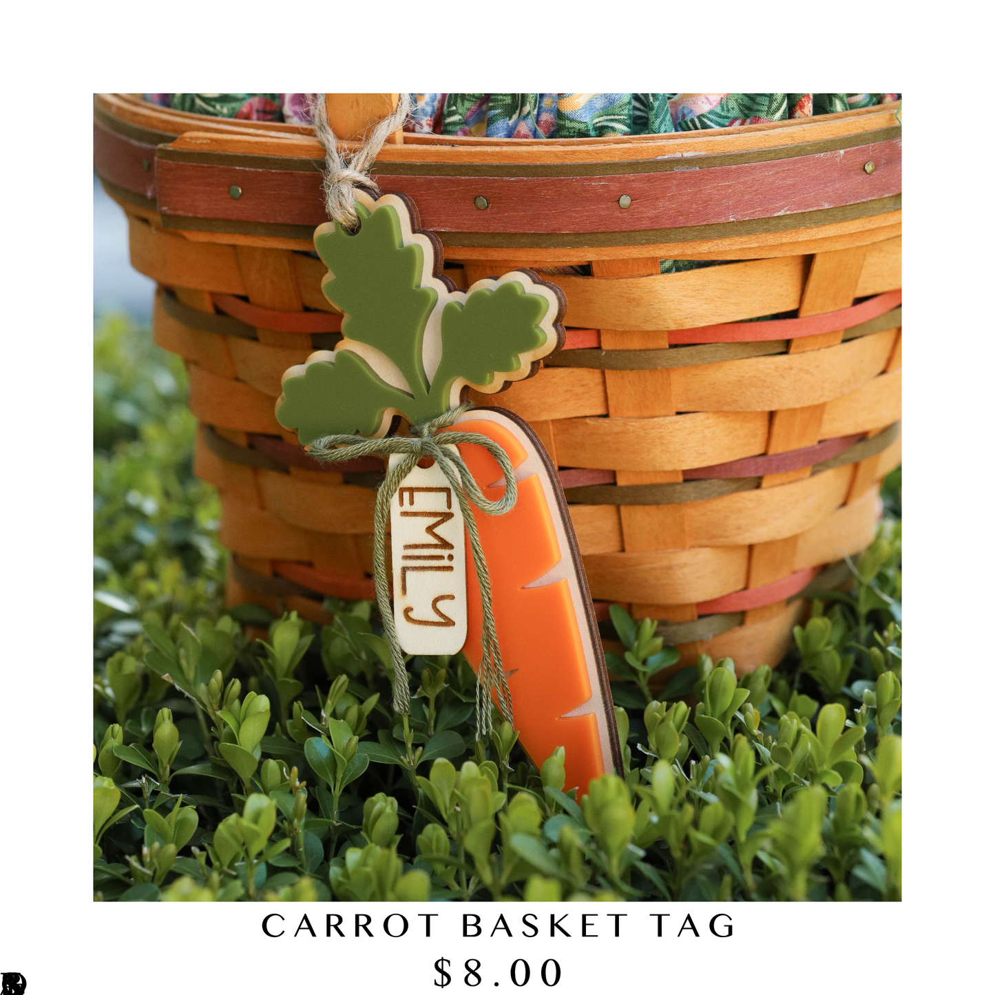 Carrot Easter Basket Tag