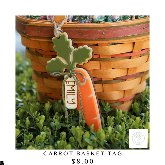 Carrot Easter Basket Tag